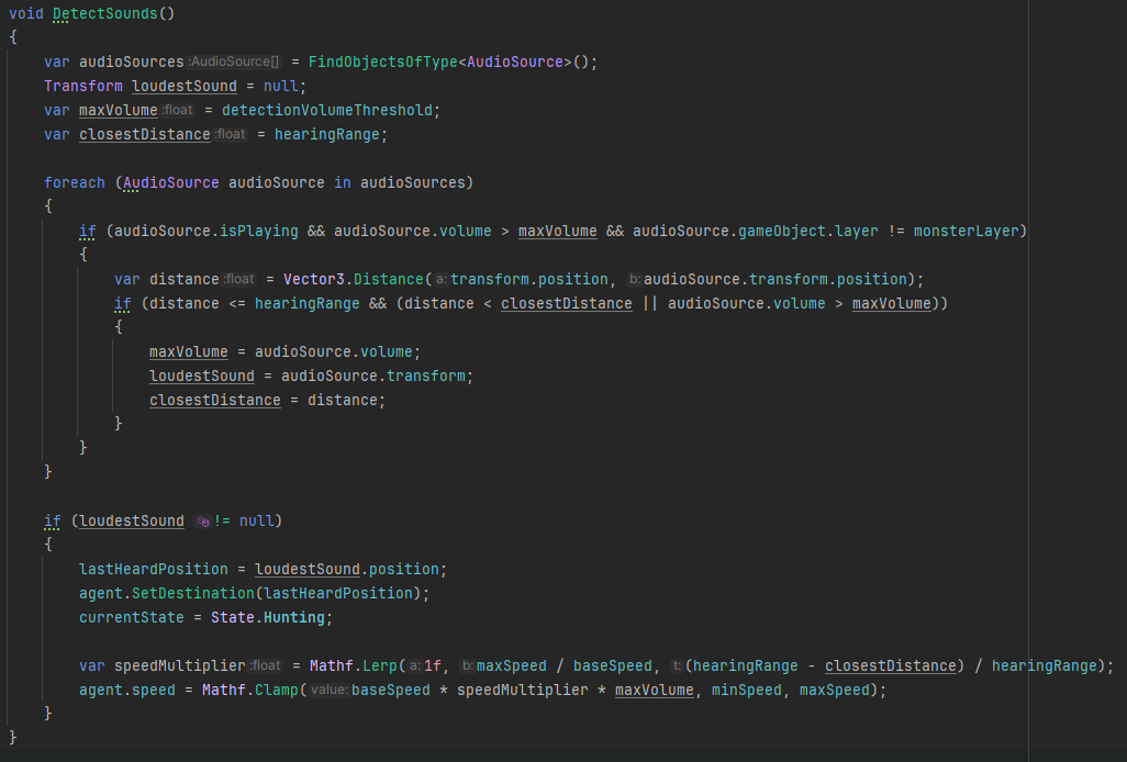 sound detection code